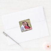 Erstellen Sie Ihr eigenes Liebe Script Romantic Co Quadratischer Aufkleber (Umschlag)