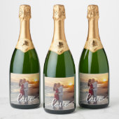 Erstellen Sie Ihr eigenes Liebe Script Romantic Co Schaumweinetikett (Flaschen)