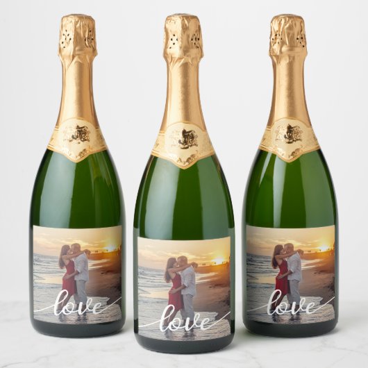 Erstellen Sie Ihr eigenes Liebe Script Romantic Co Schaumweinetikett (Flaschen)