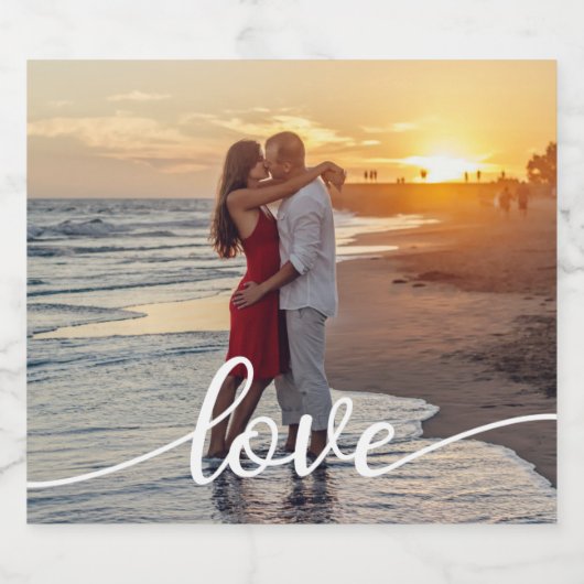 Erstellen Sie Ihr eigenes Liebe Script Romantic Co Schaumweinetikett (Einzelnes Label)