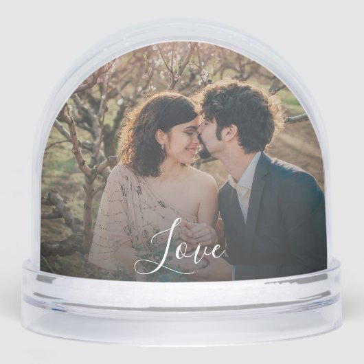 Erstellen Sie Ihr eigenes Liebe-Skript-Foto Schneekugeln (Vorderseite)