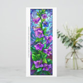 Erstellen Sie Ihr eigenes Lila Foxglove-Lesezeiche (Stehend Vorderseite)