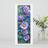 Erstellen Sie Ihr eigenes Lila Gerberas-Lesezeiche (Stehend Vorderseite)