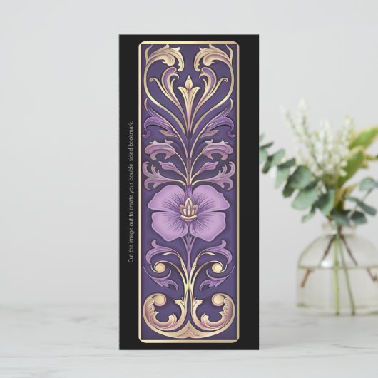 Erstellen Sie Ihr eigenes Lila Lesezeichen im Art  (Stehend Vorderseite)