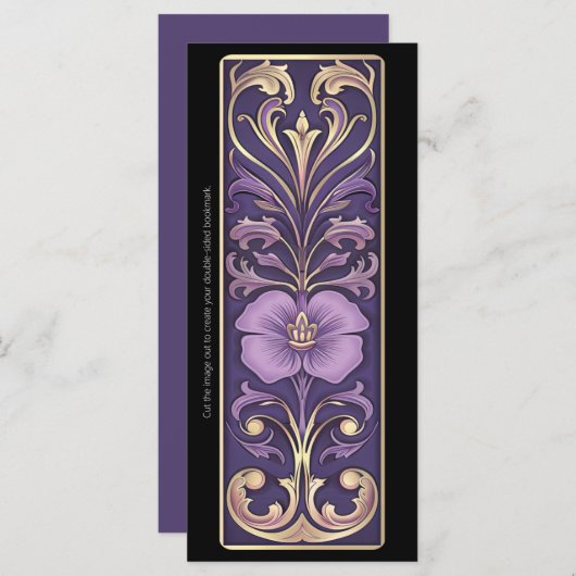 Erstellen Sie Ihr eigenes Lila Lesezeichen im Art  (Vorne/Hinten)