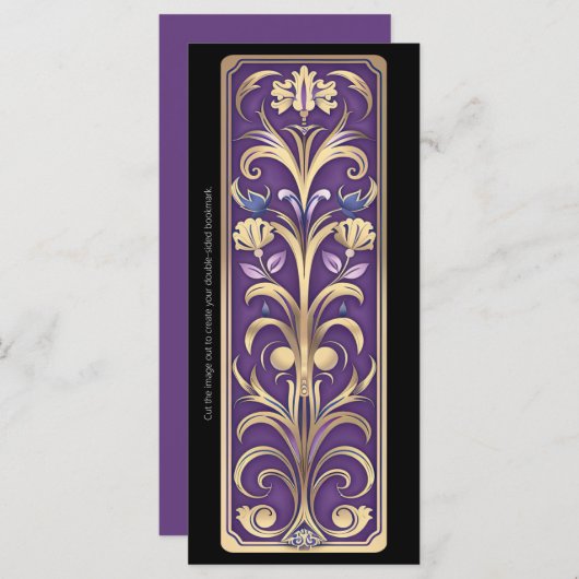 Erstellen Sie Ihr eigenes Lila Lesezeichen im Art  (Vorne/Hinten)