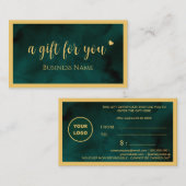 Erstellen Sie Ihr eigenes Logo Budget Gold Geschen Begleitkarte (Vorne/Hinten)