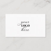 Erstellen Sie Ihr eigenes Logo Foto Classic Simple Visitenkarte (Rückseite)