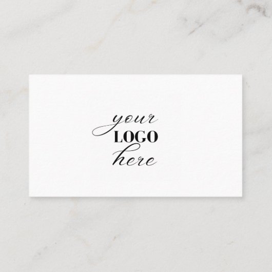 Erstellen Sie Ihr eigenes Logo Foto Classic Simple Visitenkarte (Rückseite)