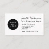 Erstellen Sie Ihr eigenes Logo-Foto Elegantes Busi Visitenkarte (Vorderseite)