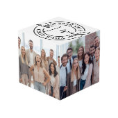 Erstellen Sie Ihr eigenes Logo-Foto Würfel (Rückseite Schrägansicht)