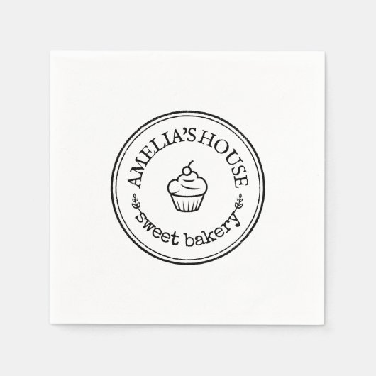 Erstellen Sie Ihr eigenes Logo für das Sweet Baker Serviette (Vorderseite)