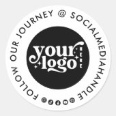 Erstellen Sie Ihr eigenes Logo für Social Media Bu Runder Aufkleber (Vorderseite)