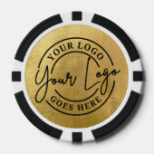 Erstellen Sie Ihr eigenes Logo Gold Pokerchips (Vorderseite)