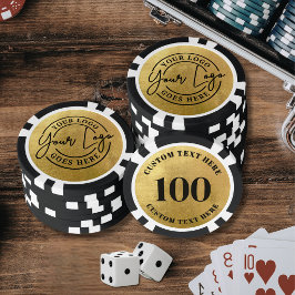 Erstellen Sie Ihr eigenes Logo Gold Pokerchips