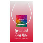 Erstellen Sie Ihr eigenes Logo hier Red Template C Kleine Geschenktüte (Rückseite)