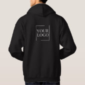 Erstellen Sie Ihr eigenes Logo hier schwarz Hoodie (Rückseite)