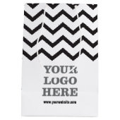 Erstellen Sie Ihr eigenes Logo Mittlere Geschenktüte (Rückseite)