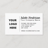 Erstellen Sie Ihr eigenes Logo modern/elegant Visitenkarte (Vorderseite)