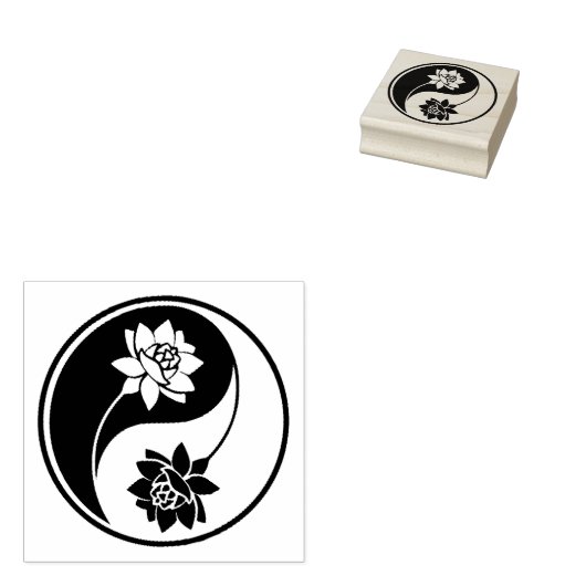 Erstellen Sie Ihr eigenes Lotus Yin Yang-Symbol Gummistempel (Stempel)