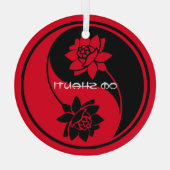 Erstellen Sie Ihr eigenes Lotus Yin Yang-Symbol Ornament Aus Glas (Rückseite)