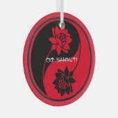 Erstellen Sie Ihr eigenes Lotus Yin Yang-Symbol Ornament Aus Glas (Vorderseite Rechts)