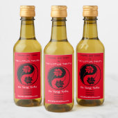 Erstellen Sie Ihr eigenes Lotus Yin Yang-Symbol Weinetikett (Flaschen)