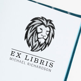 Erstellen Sie Ihr eigenes Löwenlogo Ex Libris Gummistempel