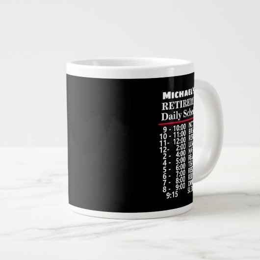 Erstellen Sie Ihr eigenes, lustiges Zeitplanangebo Jumbo-Tasse (Vorderseite Rechts)