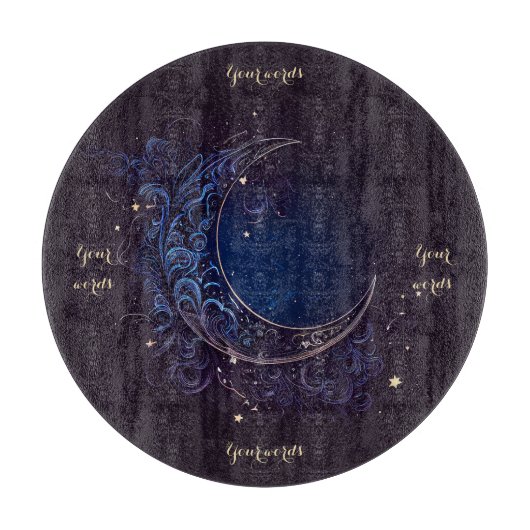Erstellen Sie Ihr eigenes magisches Blue Moon Altb Schneidebrett (Vorderseite)