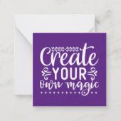 Erstellen Sie Ihr eigenes magisches Inspirationswo Mitteilungskarte (Vorderseite)