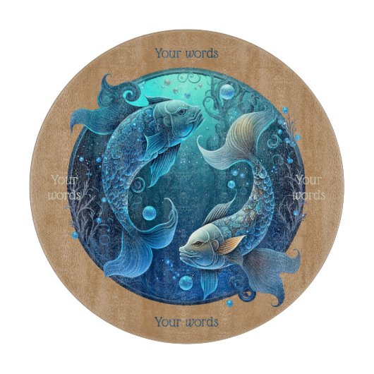 Erstellen Sie Ihr eigenes magisches Pisces Glass A Schneidebrett (Vorderseite)