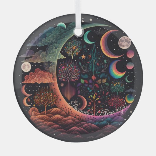 Erstellen Sie Ihr eigenes magisches Planetenparadi Ornament Aus Glas (Vorderseite)