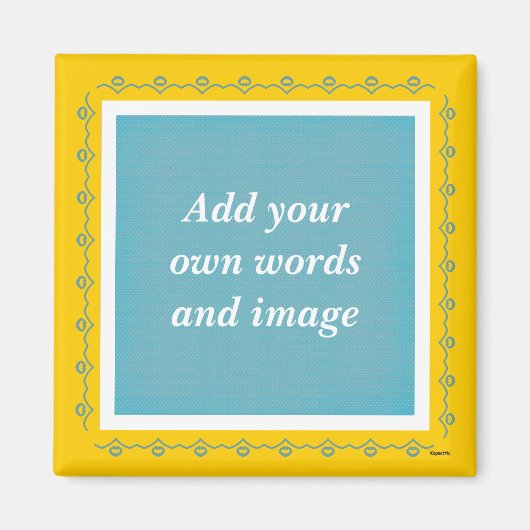 Erstellen Sie Ihr eigenes Magnet (aquamarin) (Vorne)