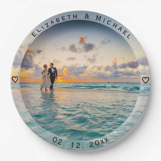 Erstellen Sie Ihr eigenes maßgeschneidertes Brautp Pappteller (Vorderseite)