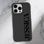Erstellen Sie Ihr eigenes Matt Black Name Monogram<br><div class="desc">Erstellen Sie Ihren eigenen personalisierten iPhone Case mit individuellem Anfangsnamen in matt schwarzer Farbe moderne minimalistische Typografie.</div>