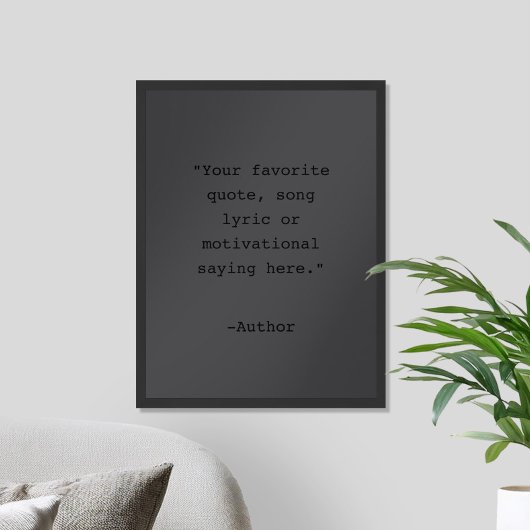 Erstellen Sie Ihr eigenes Matt Black Quote Poster