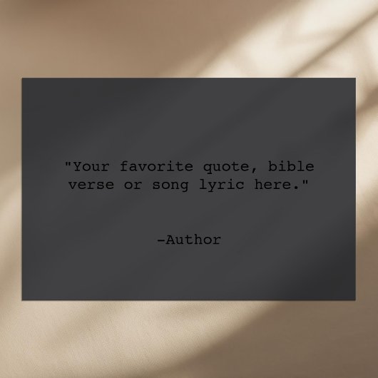 Erstellen Sie Ihr eigenes Matt Black Zitat Poster