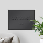 Erstellen Sie Ihr eigenes Matt Black Zitat Poster<br><div class="desc">Erstellen Sie Ihre eigene,  maßgeschneiderte Poster-Wandkunst mit minimalistischer Schrift-Typografie in mattschwarzer Farbe</div>