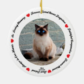 Erstellen Sie Ihr eigenes Memorandum für die Katze Keramik Ornament (Hinten)