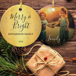 Erstellen Sie Ihr eigenes Merry & Bright Foto Keramik Ornament