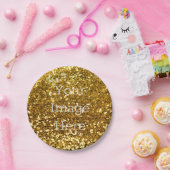 Erstellen Sie Ihr eigenes Metallgold Glitzer Imita Pappteller (Party)