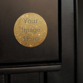 Erstellen Sie Ihr eigenes Metallgold Glitzer Imita Runder Aufkleber