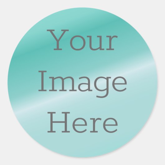Erstellen Sie Ihr eigenes Metallic Aqua Aquamarine Runder Aufkleber (Vorderseite)