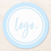ERSTELLEN SIE IHR EIGENES MINIMAL-GESCHÄFTSLOGO BL RUNDER PAPPUNTERSETZER (Vorderseite)