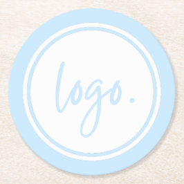 ERSTELLEN SIE IHR EIGENES MINIMAL-GESCHÄFTSLOGO BL RUNDER PAPPUNTERSETZER
