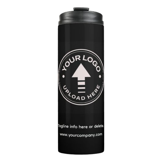 Erstellen Sie Ihr eigenes Minimalistisches Black B Thermosbecher (Vorderseite)