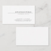 Erstellen Sie Ihr eigenes minimalistisches Design Visitenkarte (Vorne/Hinten)