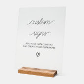 Erstellen Sie Ihr eigenes Minimalistisches Hochzei Acrylschild (Winkel)