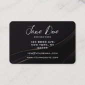 Erstellen Sie Ihr eigenes Minimalistisches, schwar Visitenkarte (Rückseite)